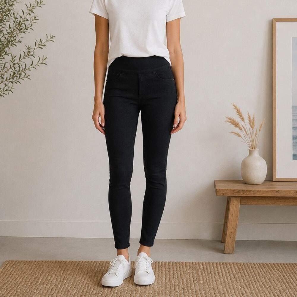 Spanx Black Denim Skinny Jeans Medium
